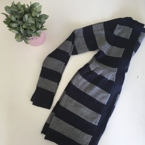 Hooded baby doll style striped cardigan